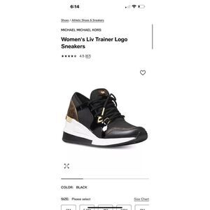 Michael kors mk LIvi trainer wedge sneakers fashion sz 10